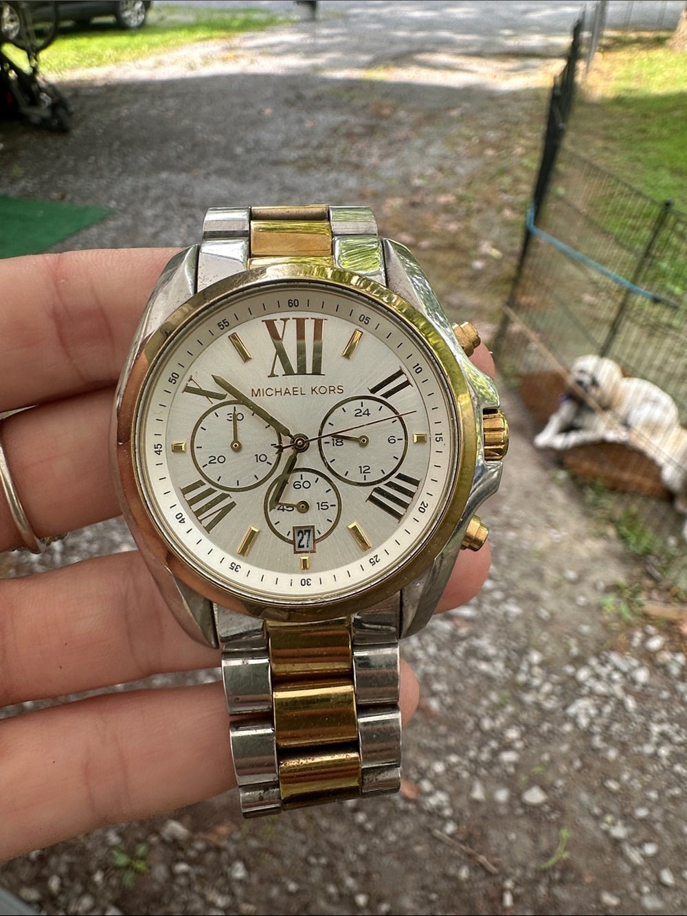 Michael Kors Two-Tone Gold and Silver Men's Chronograph Watch